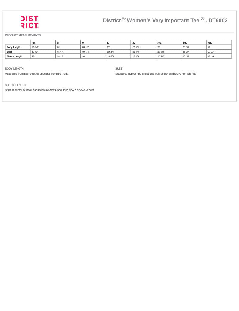 District Womens Short Sleeve Tee