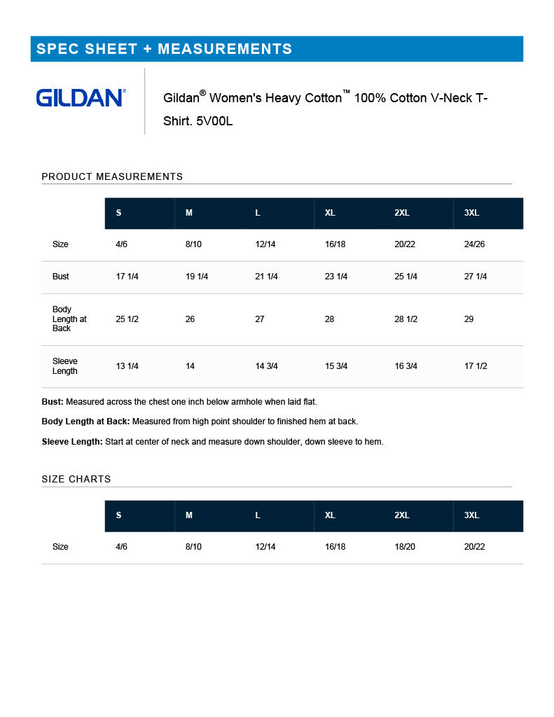 Gildan V Neck Tee