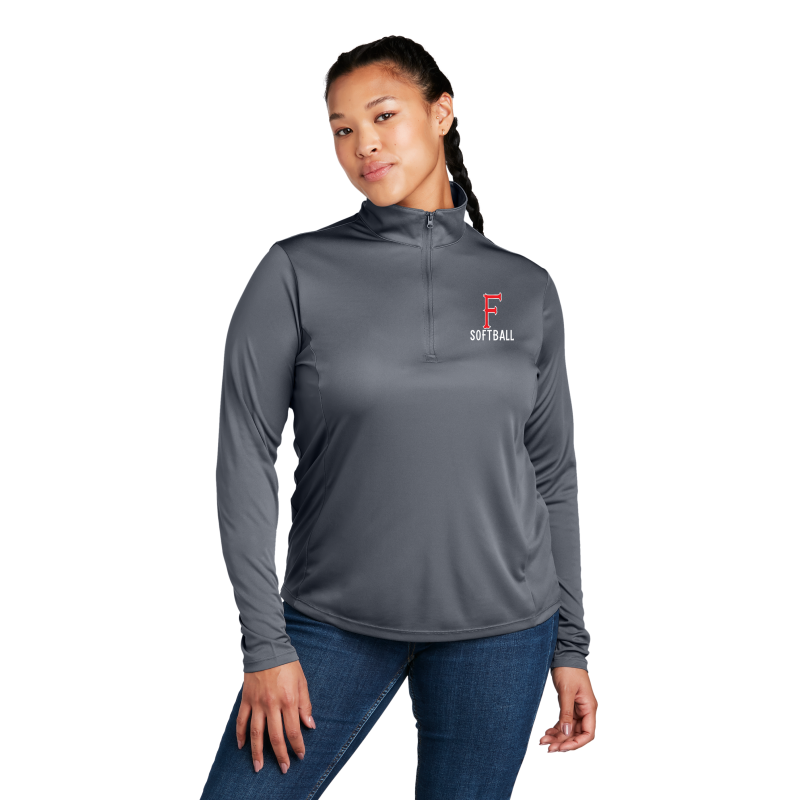 Ladies 1/4 Zip Polyester Pullover