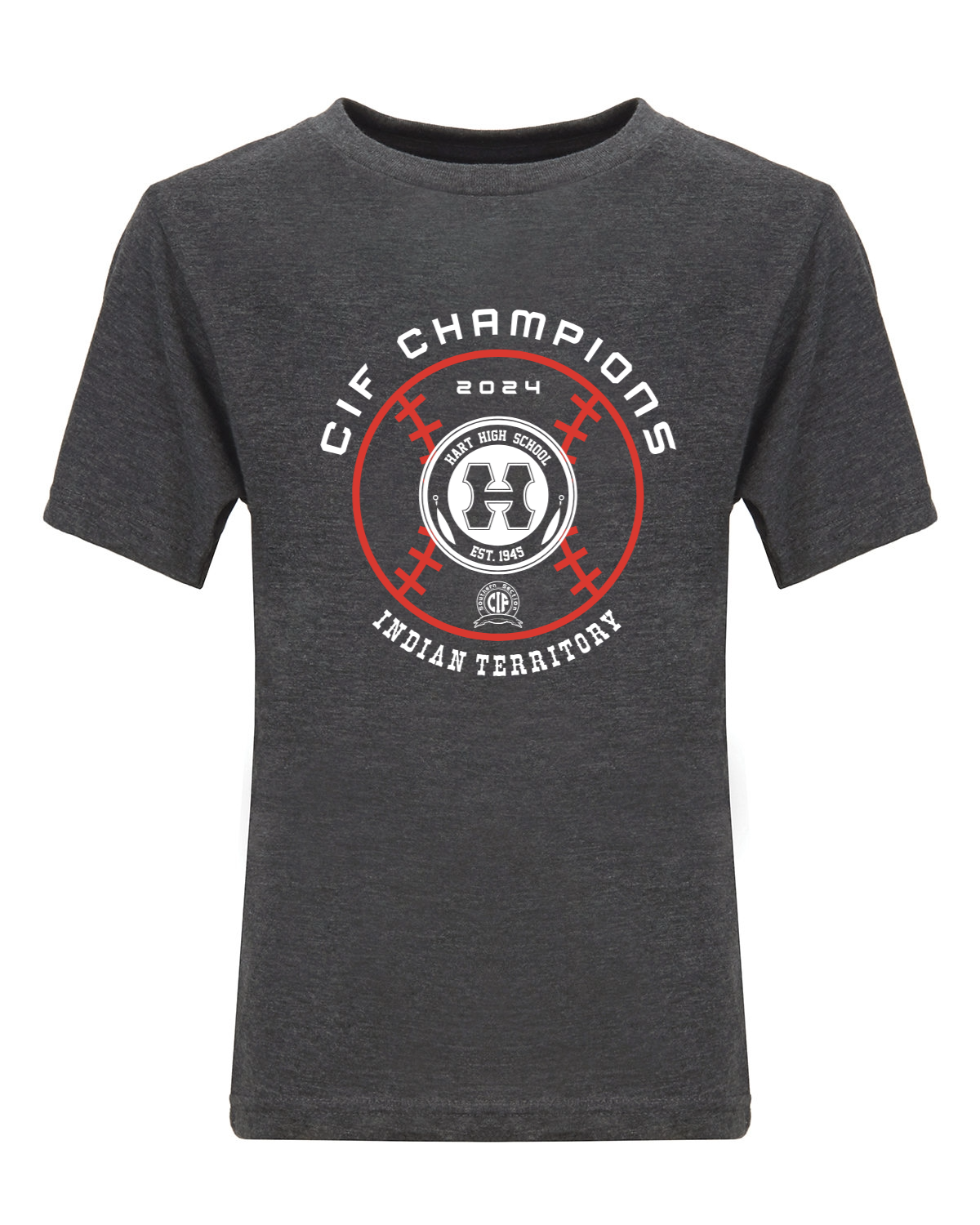 Youth Hart High CIF Champs, Charcoal Shirt