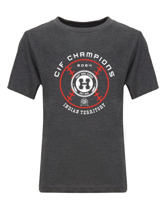 Youth Hart High CIF Champs, Charcoal Shirt