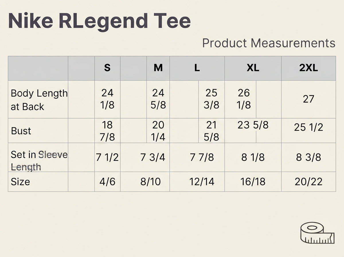 Nike RLegend Tee- comes in mens and womens cuts