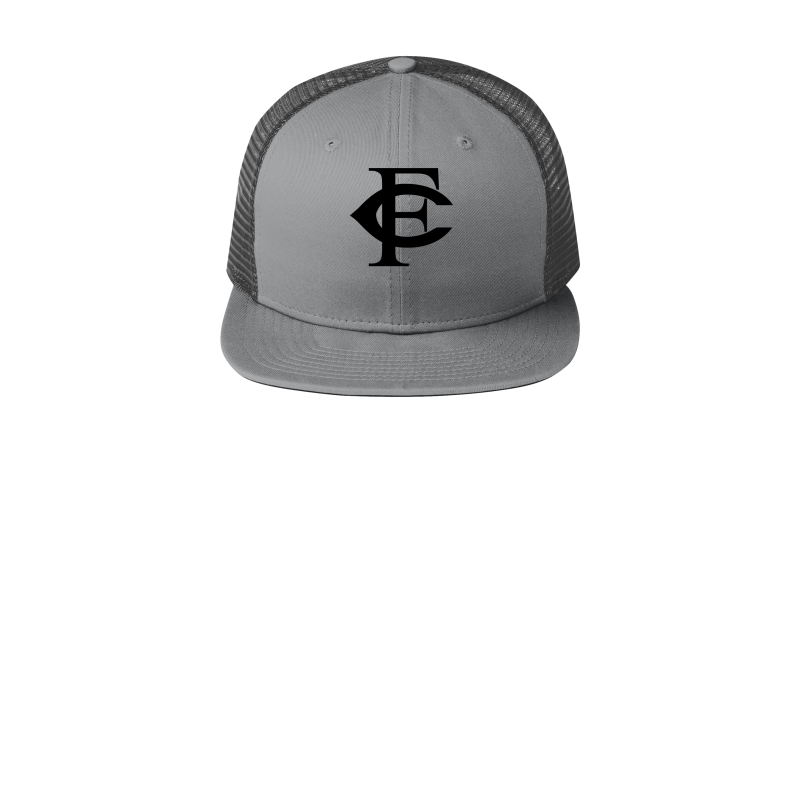 New Era Snapback Trucker Hat-Grey