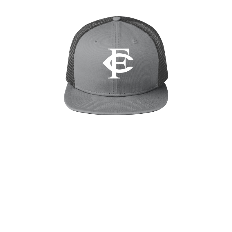 New Era Snapback Trucker Hat-Grey